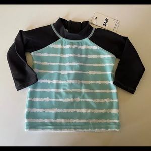 NEW Baby Boys Size 0 - 3  Months - 50+ UV Protection Rashguard Swim Top
